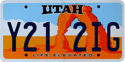 UT license plate Y212IG