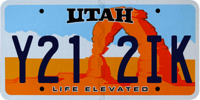 UT license plate Y212IK