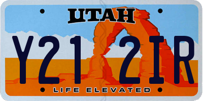 UT license plate Y212IR