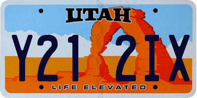UT license plate Y212IX