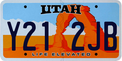 UT license plate Y212JB