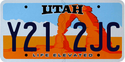 UT license plate Y212JC