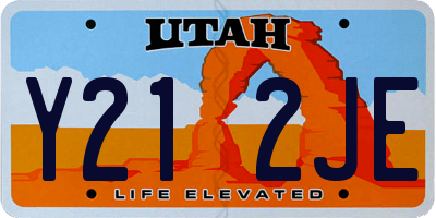 UT license plate Y212JE