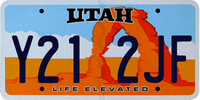 UT license plate Y212JF