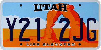 UT license plate Y212JG