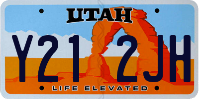 UT license plate Y212JH