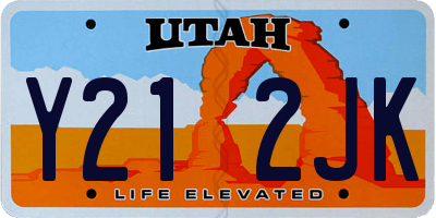 UT license plate Y212JK