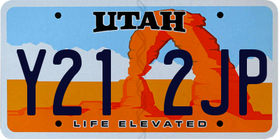 UT license plate Y212JP