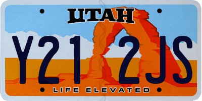 UT license plate Y212JS