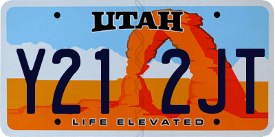 UT license plate Y212JT