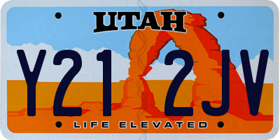 UT license plate Y212JV