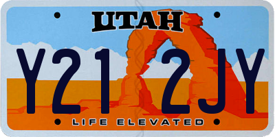 UT license plate Y212JY