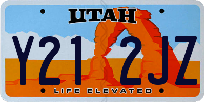 UT license plate Y212JZ