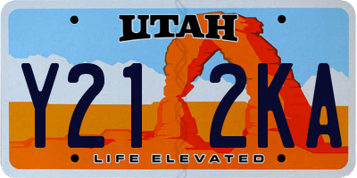 UT license plate Y212KA