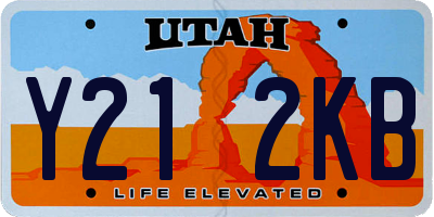UT license plate Y212KB