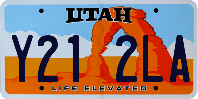 UT license plate Y212LA