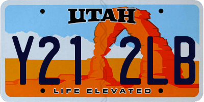 UT license plate Y212LB