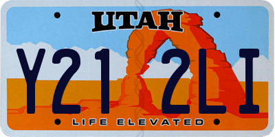 UT license plate Y212LI