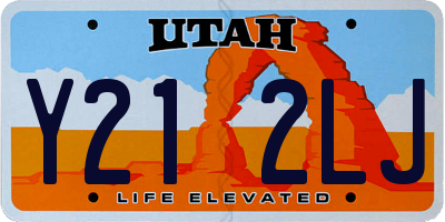 UT license plate Y212LJ