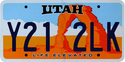 UT license plate Y212LK