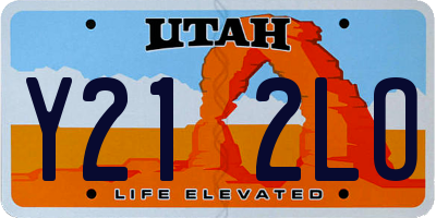 UT license plate Y212LO