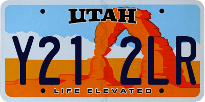UT license plate Y212LR