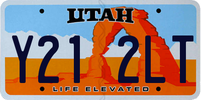 UT license plate Y212LT