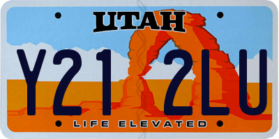 UT license plate Y212LU
