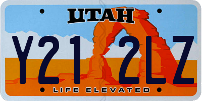 UT license plate Y212LZ