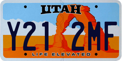 UT license plate Y212MF