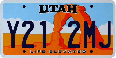 UT license plate Y212MJ