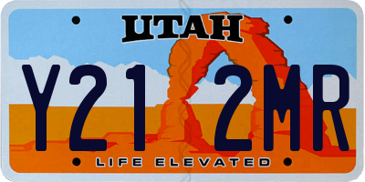 UT license plate Y212MR