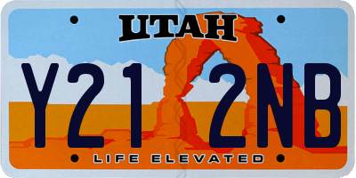 UT license plate Y212NB