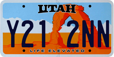 UT license plate Y212NN