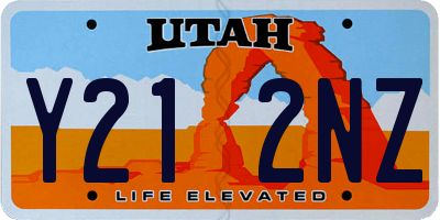 UT license plate Y212NZ