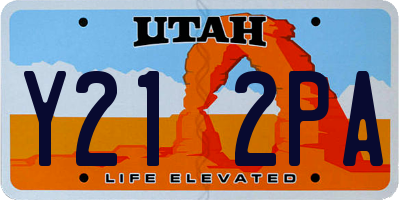 UT license plate Y212PA