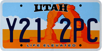 UT license plate Y212PC