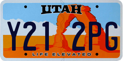 UT license plate Y212PG