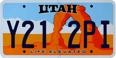 UT license plate Y212PI