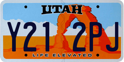 UT license plate Y212PJ