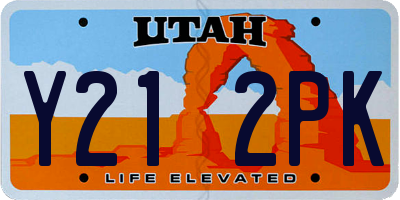 UT license plate Y212PK