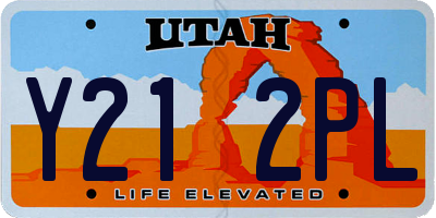 UT license plate Y212PL