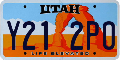 UT license plate Y212PO
