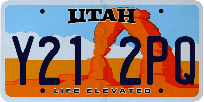 UT license plate Y212PQ