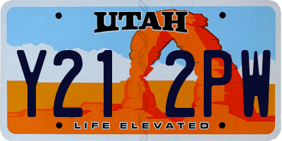 UT license plate Y212PW