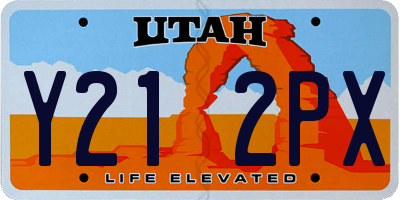 UT license plate Y212PX