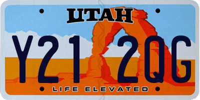 UT license plate Y212QG
