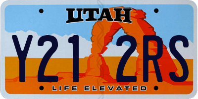 UT license plate Y212RS