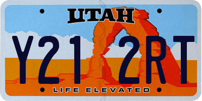 UT license plate Y212RT