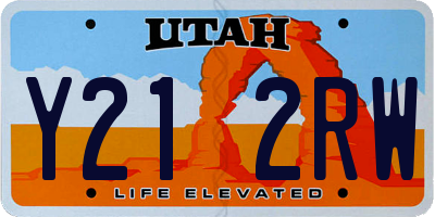 UT license plate Y212RW